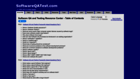 What Softwareqatest.com website looked like in 2023 (1 year ago)