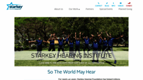 What Starkeyhearingfoundation.org website looked like in 2023 (1 year ago)