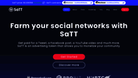 What Satt-token.com website looked like in 2023 (1 year ago)