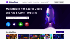 What Sellanycode.com website looked like in 2023 (1 year ago)