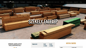 What Szekelyfatelep.hu website looked like in 2023 (1 year ago)