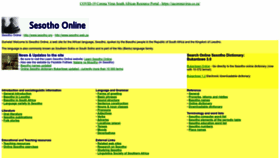 What Sesotho.org website looked like in 2023 (1 year ago)