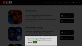 What Stickcricket2.com website looked like in 2023 (1 year ago)