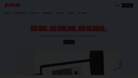 What Shoplazza.com website looked like in 2023 (1 year ago)