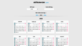 What Skiftkalender.com website looked like in 2023 (1 year ago)