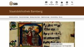 What Staatsbibliothek-bamberg.de website looked like in 2023 (1 year ago)