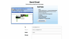 What Send-email.org website looked like in 2023 (1 year ago)
