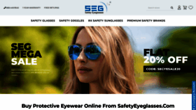 What Safetyeyeglasses.com website looked like in 2023 (1 year ago)