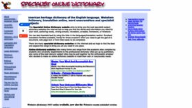 What Specialist-online-dictionary.com website looked like in 2023 (1 year ago)