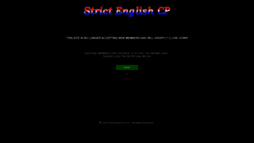 What Strictenglishcp.com website looked like in 2023 (1 year ago)