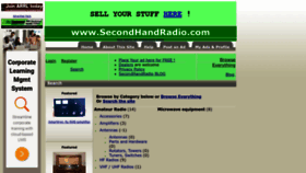 What Secondhandradio.com website looked like in 2023 (1 year ago)
