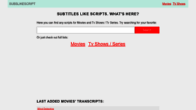 What Subslikescript.com website looked like in 2023 (1 year ago)