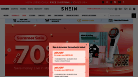 What Shein.co.uk website looked like in 2023 (This year)