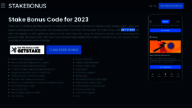 What Stakebonus.com website looked like in 2023 (2 years ago)