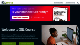 What Sqlcourse2.com website looked like in 2023 (2 years ago)
