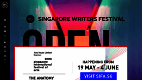 What Singaporewritersfestival.com website looked like in 2023 (This year)