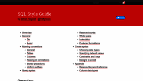 What Sqlstyle.guide website looked like in 2023 (This year)