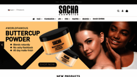What Sachacosmetics.com website looked like in 2023 (This year)
