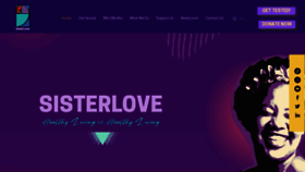 What Sisterlove.org website looked like in 2023 (This year)