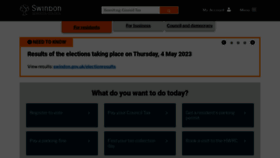 What Swindon.gov.uk website looked like in 2023 (This year)