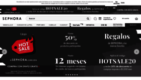 What Sephora.com.mx website looked like in 2023 (This year)