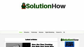 What Solutionhow.com website looked like in 2023 (This year)