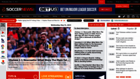 What Soccernews.com website looked like in 2023 (This year)