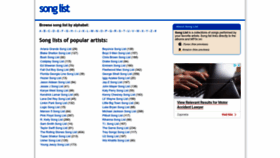 What Song-list.net website looked like in 2023 (This year)