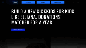 What Sickkidsfoundation.com website looked like in 2023 (This year)