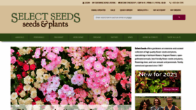What Selectseeds.com website looked like in 2023 (This year)