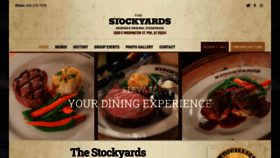 What Stockyardssteakhouse.com website looked like in 2023 (This year)
