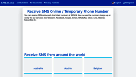 What Sms24.me website looked like in 2023 (This year)