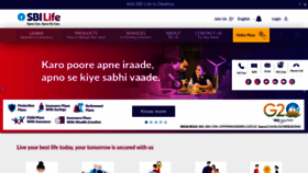 What Sbilife.co.in website looked like in 2023 (This year)