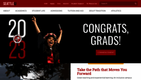 What Seattleu.edu website looked like in 2023 (This year)