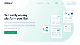 What Shopier.com website looked like in 2023 (2 years ago)
