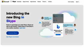 What Skype.com website looked like in 2023 (This year)