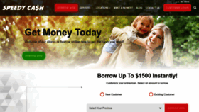 What Speedycash.ca website looked like in 2023 (This year)