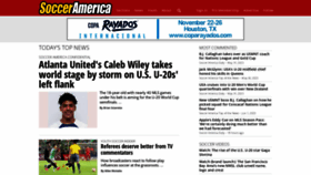 What Socceramerica.com website looked like in 2023 (This year)