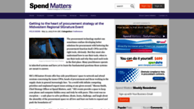 What Spendmatters.com website looked like in 2023 (This year)