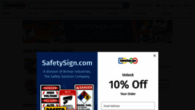 What Safetysign.com website looked like in 2023 (This year)