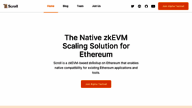 What Scroll.io website looked like in 2023 (2 years ago)
