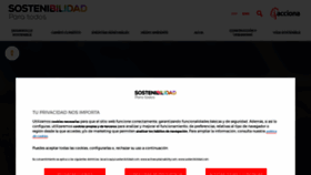What Sostenibilidad.com website looked like in 2023 (This year)