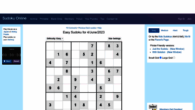 What Sudoku.com.au website looked like in 2023 (This year)