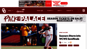 What Soonersports.com website looked like in 2023 (This year)