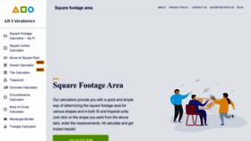 What Squarefootagearea.com website looked like in 2023 (This year)