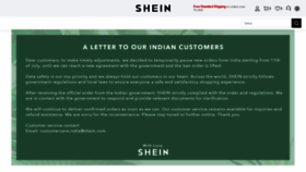 What Shein.in website looked like in 2023 (This year)