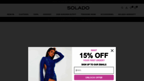 What Solado.com website looked like in 2023 (This year)