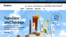 What Shaklee.com website looked like in 2023 (This year)