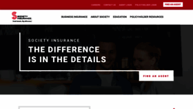What Societyinsurance.com website looked like in 2023 (This year)