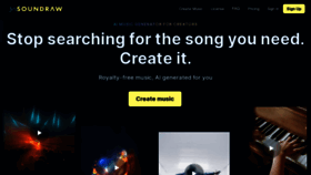 What Soundraw.io website looked like in 2023 (This year)